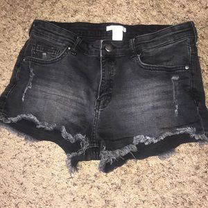 H&M Black Denim Shorts